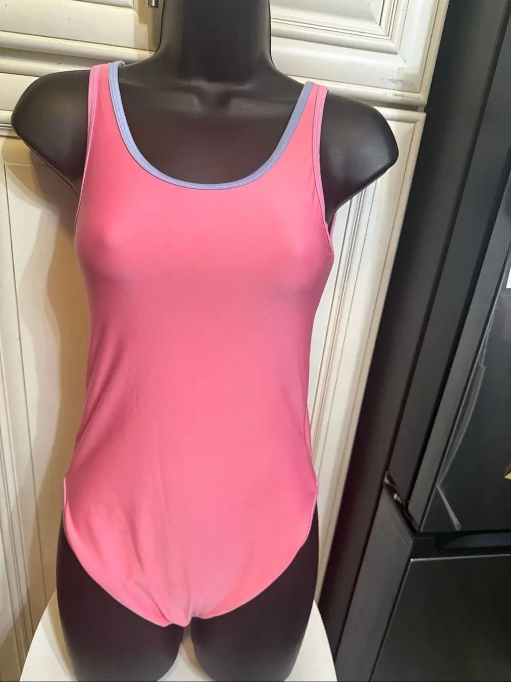 Cat & Jack Girl's Classic Sleeveless One-Piece Swimsuit Pink Size 10-12